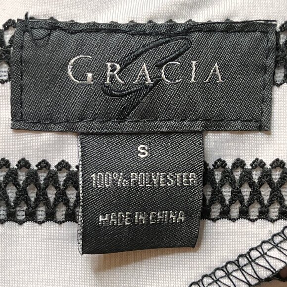 Gracia Statement Shirt with Asymmetrical side detail Size S Stretchy Upscale Top - Picture 12 of 12